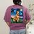 Red Heeler Starry Night Cattle Dog Colorful Art By Aja For Men Women Girls Kids Women's Comfort Colors T-Shirt Back Print Berry