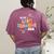 Retro Boho Math Science Professor In My STEM Teacher Era Women's Comfort Colors T-Shirt Back Print Berry