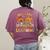Retro Fall In Love With Learning Autumn Pumpkin Teacher Kids Women's Comfort Colors T-Shirt Back Print Berry