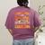 Retro Fall In Love With Learning Autumn Pumpkin Teachers Women's Comfort Colors T-Shirt Back Print Berry