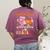 Retro Fall In Love With Learning Pumpkin Autumn Teacher Women's Comfort Colors T-Shirt Back Print Berry
