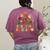 Retro Instructional Assistant Wildflowers Teacher Aide Women's Comfort Colors T-Shirt Back Print Berry