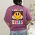 You Got This Retro Smile Motivational Testing Day Teacher Women's Comfort Colors T-Shirt Back Print Berry