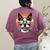 Retro Sunset Sunglasses Boston Terrier Boston Bull Bostie Women's Comfort Colors T-Shirt Back Print Berry