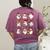 Santa Ghost Reading Books Christmas Library Teacher Women's Comfort Colors T-Shirt Back Print Berry