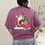Santa Ugly Christmas Tree Lights Boston Terrier Dog Lover Women's Comfort Colors T-Shirt Back Print Berry
