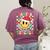 Santas Favorite Teacher Retro Groovy Smile Face Christmas Women's Comfort Colors T-Shirt Back Print Berry