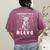 Schrodinger's Cat Dead And Alive Physics Teacher Women's Comfort Colors T-Shirt Back Print Berry