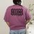 Second Grade Checkered Teacher 1st Day Back To School Women Women's Comfort Colors T-Shirt Back Print Berry