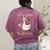 Silly Goose Teacher Club Animal Lover Groovy Teacher Women's Comfort Colors T-Shirt Back Print Berry
