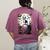 Spooky Halloween Moon Boston Terrier Boston Bull Bostie Women's Comfort Colors T-Shirt Back Print Berry