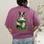St Patrick's Day Leprechaun Boston Terrier Dog Shamrock For Men Women Kids Women's Comfort Colors T-Shirt Back Print Berry