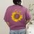 Sunflower Puzzle Pieces Autism Awareness For Mom Teacher For Women Women's Comfort Colors T-Shirt Back Print Berry