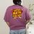 Super Math Teacher Educational Superhero Women's Comfort Colors T-Shirt Back Print Berry