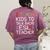 I Teach Kids To Talk Back ESL ESOL Teacher School Team Group Women's Comfort Colors T-Shirt Back Print Berry