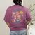 Teach Them Love Them Watch Them Grow Retro Teacher Floral Women's Comfort Colors T-Shirt Back Print Berry