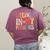 I Teach In My Pajamas Retro Groovy Teacher Humor Women's Comfort Colors T-Shirt Back Print Berry