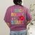 I Teach Rockstars Band Vibes Teacher Rocks My Music Teaching Women's Comfort Colors T-Shirt Back Print Berry