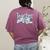 Teacher Blue Chinoiserie Coquette Bow Heart Teacher Life Women's Comfort Colors T-Shirt Back Print Berry