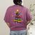 Teacher Crayon Christmas Tree Lights Student School Xmas Women's Comfort Colors T-Shirt Back Print Berry