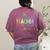 This Teacher Is Glowing Hello Summer End Of School Women's Comfort Colors T-Shirt Back Print Berry