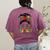 Teacher Life Messy Bun Glasses Leopard Sunflower Women's Comfort Colors T-Shirt Back Print Berry