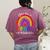Teacher You Are a Rainbow Of Possibilities Funny Women's Comfort Colors T-Shirt Back Print Berry