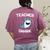Teacher Shark Teaching Back To School Kindergarten Women's Comfort Colors T-Shirt Back Print Berry