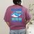 Teacher Shark Do Your Work Women's Comfort Colors T-Shirt Back Print Berry