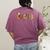 Teacher Thanksgiving Women Autumn Fall Halloween Pumpkin Tee Women's Comfort Colors T-Shirt Back Print Berry