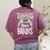 Teachers Love Brains Halloween Costume Trick Treat Zombie Women's Comfort Colors T-Shirt Back Print Berry