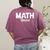 TeeArt Math Mathematics Queen Math Teacher Women's Comfort Colors T-Shirt Back Print Berry