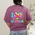 Tie Dye Happy 100th Day Of School Teacher Student 100 Days Women's Comfort Colors T-Shirt Back Print Berry Tie Dye Happy 100th Day Of School Teacher Student 100 Days Women's Comfort Colors T-Shirt Back Print Berry
