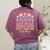 Tiny People Help Do Big Things Nursery Teacher Women's Comfort Colors T-Shirt Back Print Berry