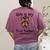 This Is My Tired Teacher Costume Skull Halloween Messy Bun Women's Comfort Colors T-Shirt Back Print Berry