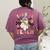 Trick Or Teach Groovy Teacher Halloween Retro Floral Ghost Women's Comfort Colors T-Shirt Back Print Berry