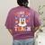 Trick Or Teach Teacher Groovy Ghost Halloween Teacher Women's Comfort Colors T-Shirt Back Print Berry