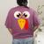 Turkey Face Halloween Costume Thanksgiving Teacher Nurse Women's Comfort Colors T-Shirt Back Print Berry Turkey Face Halloween Costume Thanksgiving Teacher Nurse Women's Comfort Colors T-Shirt Back Print Berry