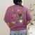 Turkey Thanksgiving Art Teacher Costume Tee For Artists Women's Comfort Colors T-Shirt Back Print Berry