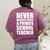 Never Underestimate A Private School Teacher Back To School Women's Comfort Colors T-Shirt Back Print Berry Never Underestimate A Private School Teacher Back To School Women's Comfort Colors T-Shirt Back Print Berry
