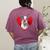 Valentine's Day Boston Terrier Dog Women's Comfort Colors T-Shirt Back Print Berry