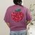 Valentines Day Teacher Hearts Apple Love Teach Women Men Women's Comfort Colors T-Shirt Back Print Berry