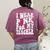 I Wear Pink For My Teacher Breast Cancer Awareness Support Men Women Women's Comfort Colors T-Shirt Back Print Berry