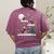 Xmas Lighting Tree Santa Riding Boston Terrier Christmas Women's Comfort Colors T-Shirt Back Print Berry