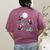 Xmas Tree Santa Riding Boston Terrier Christmas Women's Comfort Colors T-Shirt Back Print Berry
