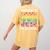 100 Days Of School Heart Love Teacher Or Student 100th Day Women's Comfort Colors T-Shirt Back Print Mustard