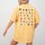 Alphabet Animals Back To School Pre-K Kindergarten Teacher Women's Comfort Colors T-Shirt Back Print Mustard