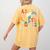 Alphabet Hi Back To School ABC Pre K Kindergarten Teacher Women's Comfort Colors T-Shirt Back Print Mustard