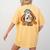 Art Teacher Painting Brushes Retro Pumpkin Ghost Artist Women's Comfort Colors T-Shirt Back Print Mustard