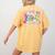 Back To School Pre-K Preppy Teacher Girl Women's Comfort Colors T-Shirt Back Print Mustard